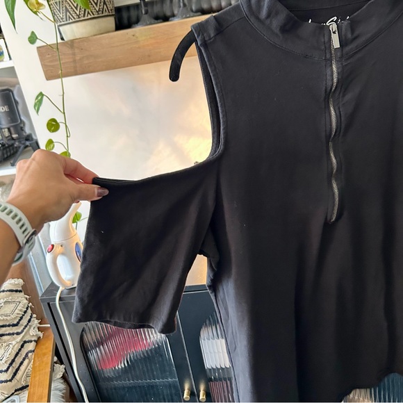 Torrid LoveSick Cold Shoulder Mock Neck Tee - Picture 8 of 14